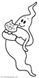 Lamina de dibujo para colorear de Fantasmas 09
